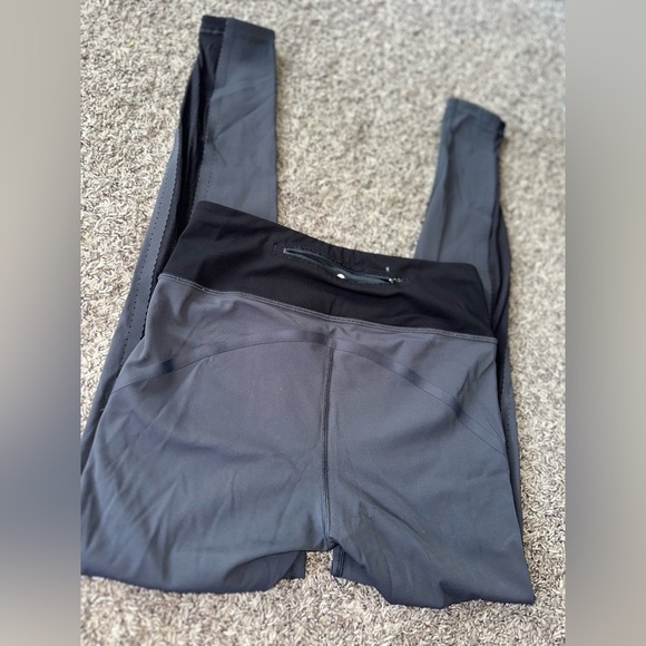 Women’s Lululemon Smooth Stride Tight Legging Blue Tied/Black Size 6 - Picture 13 of 15